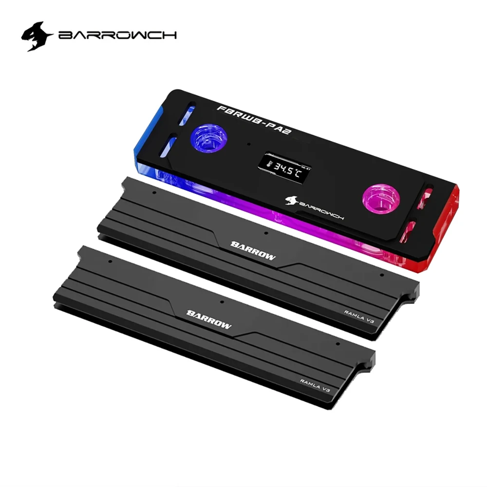 Ddr5 Rgb Ram - Barrowch DDR5/DDR4 Wasserkühler Speicherblock mit TFT-Digitalanzeige